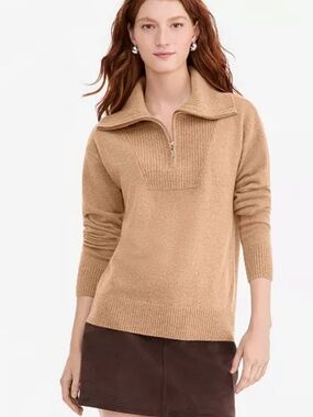 NWT Charter Club 100% Cashmere Quarter-Zip Sweater